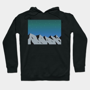 Northern lights and mountains Hoodie